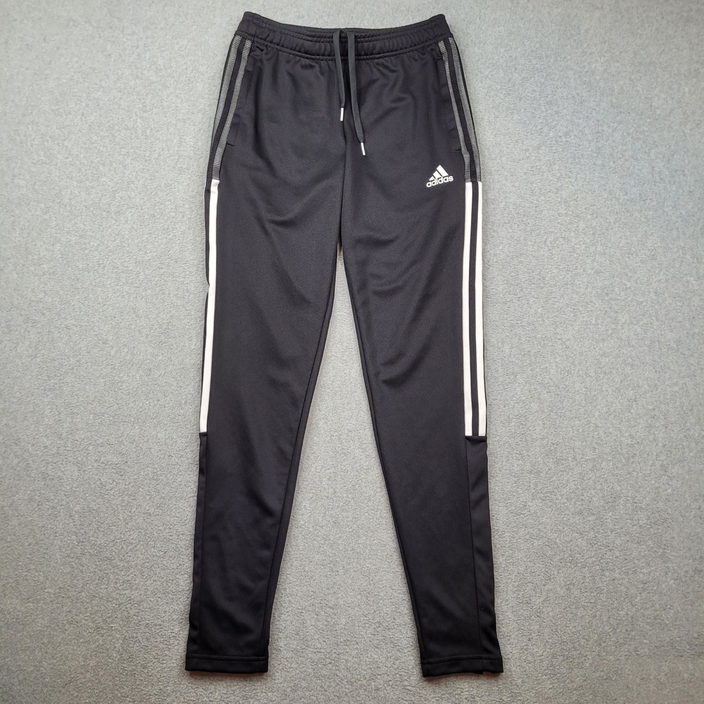 Adidas Tiro Track Pants Mens XS Black White Primegreen GM7310 AeroReady Joggers